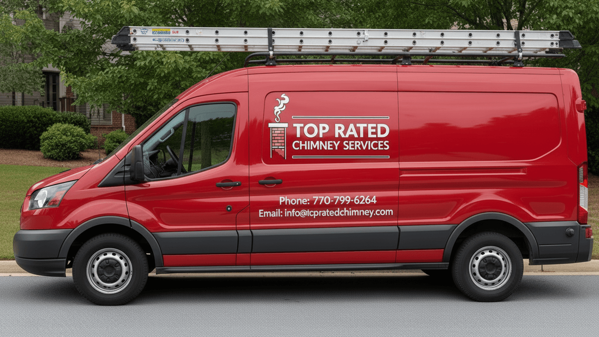 Chimney technician at work